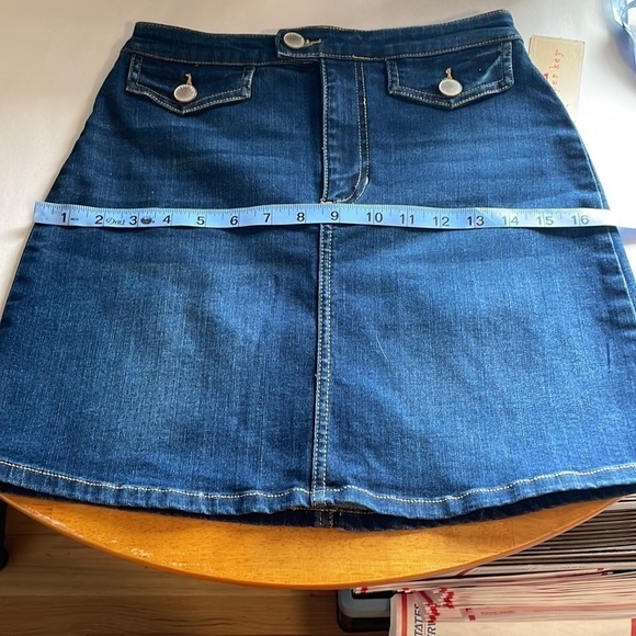 NWT Classic Mini Denim Skirt Copper Key Casual XS Stretch Jean Blue Basic - Picture 10 of 11